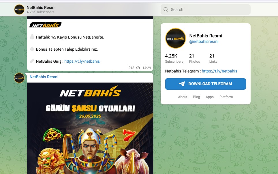 Netbahis Telegram